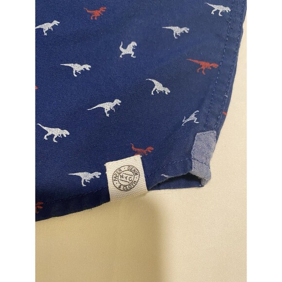 Paper Denim & Cloth Boys Dinosaurs Short Sleeve Button Shirt - Size 5 - Picture 6 of 6